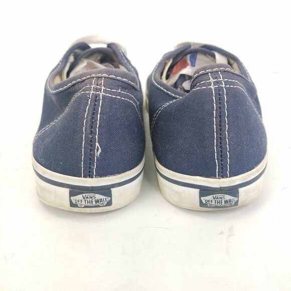 Vans Off The Wall Shoes Blue Canvas Lace Up Sneaker Skate Flats Womens Size 7.5 - Picture 4 of 6
